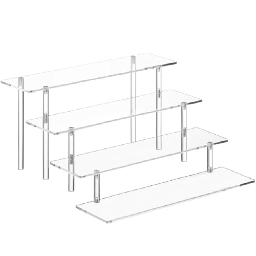 Pop Display Shelf - 4-laags acryl parfum-organizerstandaard, transparante display-plateaus voor